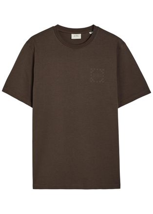 Les Deux Ben Goods Logo-print Cotton T-shirt - Dark Brown - Xxl