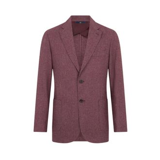 Brooks Brothers Melange Wool Blend Blazer - male - Brooks Brothers - Blazers - Purple - 3XL - Jackets