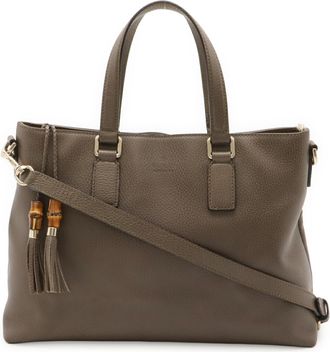 Gucci Brown Cocoa Leather Shoulder Bag Tote Bag (Pre-Owned)