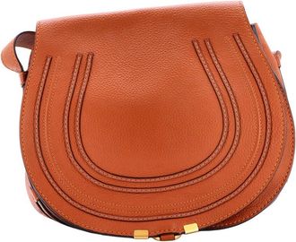 Chlo&eacute; Brown Sheep Leather Marcie Crossbody Medium (Authentic Pre-Loved)