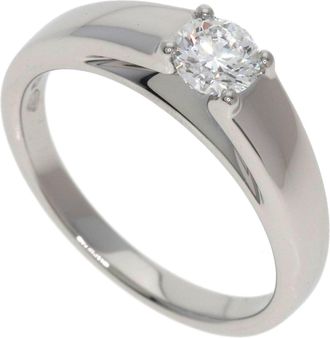 Bulgari Silver Platinum 950 Band Ring (Pre-Owned)