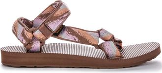 Teva Schoenen, Dames, Veelkleurig, 37 EU, Universele Bruin Multi Sandalen