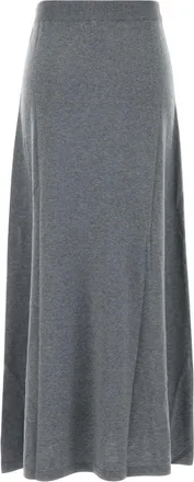 Lisa Yang Womens Adrienne Skirt Gray Cotton Cashmere
