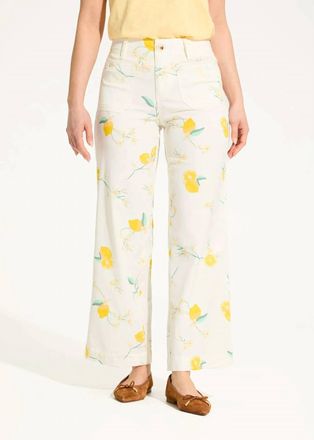 FDJ Olivia Wide Leg Lemon Pant In Off White