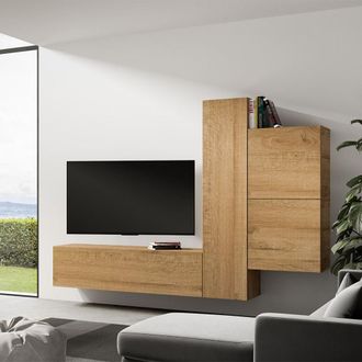 Itamoby Mueble De Pared Suspendido Sal&oacute;n Mueble De Tv 4 Muebles Suspendidos Madera A112
