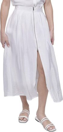 DKNY Dkny Tech Poplin Zip Front Skirt