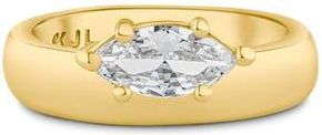 Kenneth Jay Lane Marquise Cubic Zirconia Band Ring in Gold Plated at Nordstrom, Size 7