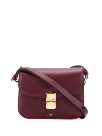 A.P.C. Maroon Grace Small Crossbody Bag
