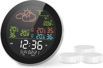 OEM Estaci&oacute;n Meteorol&oacute;gica Multifuncional Tuya Wifi, Pantalla Digital A Color, Medidor De Temperatura Interior/exterior, Higr&oacute;metro, Pron&oacute;stico Del Tiempo