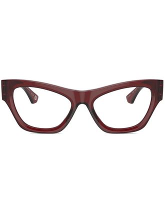 Burberry Sunglasses cat-eye glasses - women - Metal/Acetate - 53 - Red