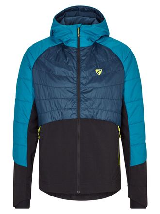 Ziener Funktionsjacke ZIENER NAKOS, Herren, Gr. 46, blau (sea), Obermaterial: 1. 100% Polyester; 2. 80% Polyamid, 10% Wolle, 10% Elasthan;Futter: 100% Polyes