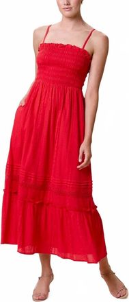 Cleobella Magnolia Ankle Dress In Goji Berry