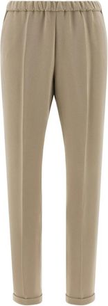 Alberto Biani Casual Broeken - Dames - Slim Fit Broeken - Beige - XS - Polyester - Broeken