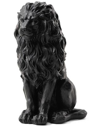 Glitzhome Handmade Sitting Lion Garden Statue
