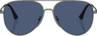 Emporio Armani Dark Blue Pilot Mens Sunglasses EA2149D 300380 60