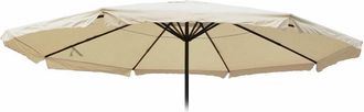 Hhg Funda De Recambio Para Sombrilla Meran Pro, Sombrilla De Mercado Para Hosteler&iacute;a Con Fald&oacute;n &Oslash; 5m, Poli&eacute;ster, Crema