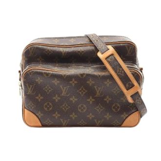 Louis Vuitton Pre-owned Cross Body Bags, female, Brown, Size: ONE SIZE Pre-owned Nile Monogram Coated Canvas Shoulder Bag
