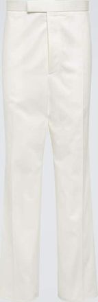 Thom Browne High-rise cotton twill chinos