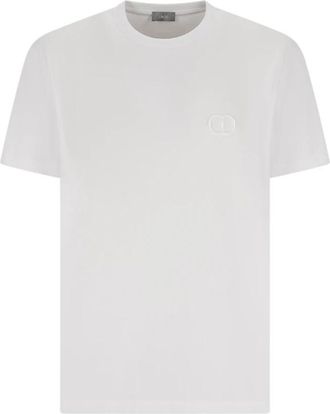 Dior CD Icon Relaxed-Fit T-Shirt - Heren - T-shirts - Wit - S - Katoen - Tops