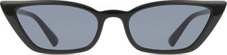 LMNT Sunglasses Cat Eye Full Rim Plastic Mens Sunglasses Black Size 54 - Free Lenses - LMNT