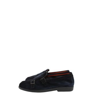 Santoni Loafers, male, Blue, Size: 6 1/2 US Pura-A Mocassins