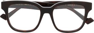 Gucci square-frame optical glasses - women - Acetate - 52 - Brown