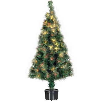 Trade Shop Trade Shop - Albero Di Natale Fibra Ottica 60cm 60 Punte Multicolore Colore Verde