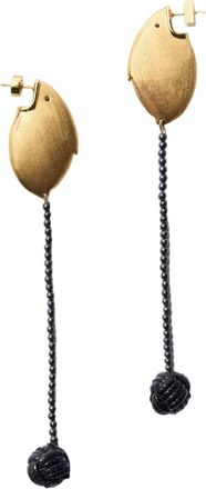 Jacquemus Les Poissons-Lunes Brass Cord Earrings