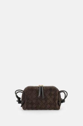 Bottega Veneta Dark Brown Interciatto Crossbody Bag