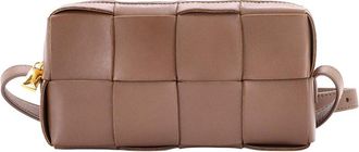 Bottega Veneta Brick Cassette Shoulder Bag Maxi Intrecciato Small (Authentic Pre-Loved)