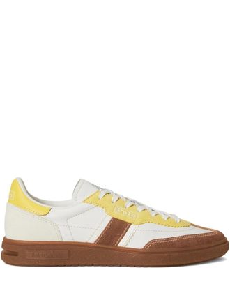 Polo Ralph Lauren side stripes bedford trainers - Yellow