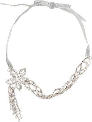 8 by YOOX RHINESTONES FLOWER CHOCKER WITH GLITTERING LACE