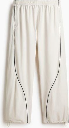 H&M Relaxed Fit Track Pants in Light Beige at Nordstrom, Size Xx-Large