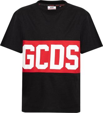 GCDS Logo T-shirt - Heren - T-shirts - Zwart - XL - Katoen - Tops