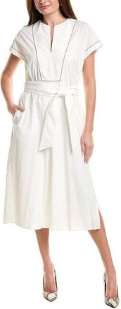 Brunello Cucinelli Womens Natural Cotton Belted Dress, Size XXL