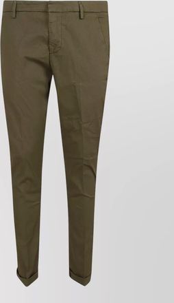 Dondup gaubert tailored trousers cuffed hem belt loops