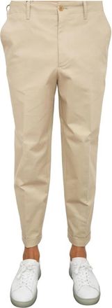 Etro Geplooide Tailleband Broek - Heren - Chinos - Beige - XL - Katoen - Broeken