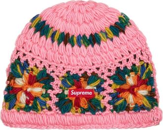 SUPREME Crochet Beanie Black SS25BN12-PINK