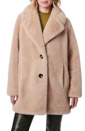 Bernardo The Sally Faux Fur Coat in Beige at Nordstrom Rack, Size Large