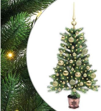 vidaXL Árbol de Navidad con 150 LED con soporte Verde 90 cm PE vidaXL