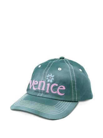 ERL Cappello da baseball con ricamo - Verde