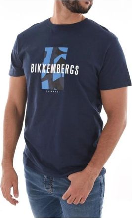 Dirk Bikkembergs Heren Logo Print T-Shirt - Heren - T-shirts - Blauw - L - Katoen - Tops
