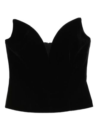 Roland Mouret Top con scollo a cuore - Nero