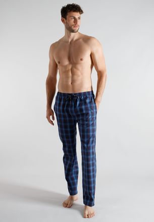 Tom Tailor Pyjamahose TOM TAILOR, Herren, Gr. 102, N-Gr, blau, dunkel, karo, Popeline, Obermaterial: 100% Baumwolle, Hosen Pyjamahose