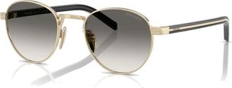 Prada Phantos Stijl Zonnebril in Licht Goud - unisex - Zonnebrillen - Geel - 49 MM - Accessoires