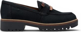 Tamaris Tamaris dames blauwe su&egrave;de leren loafer casual schoenen - 24722-43