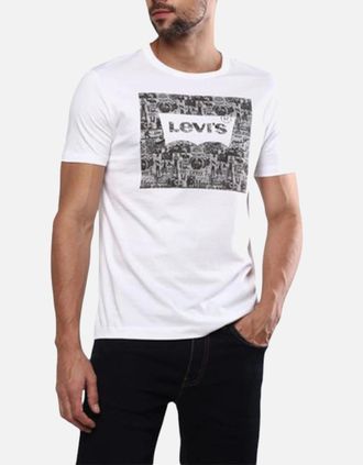 Levi's Mens Levis 52655 Mens T Shirt Crew Neck Casual Tee Summer Cotton Tops LEVI Top White - Size: 44