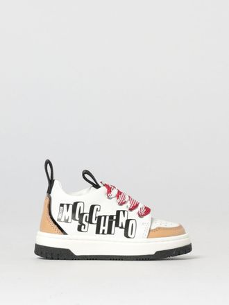 Moschino Sneakers in pelle con logo stampato
