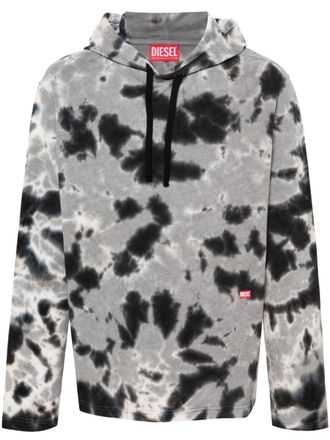 Diesel T-Crane-Ls-Hood-N1 cotton hoodie - men - Cotton - S - Grey