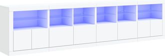 vidaXL Aparador Con Luces Led Blanco 283x37x67 Cm Vidaxl